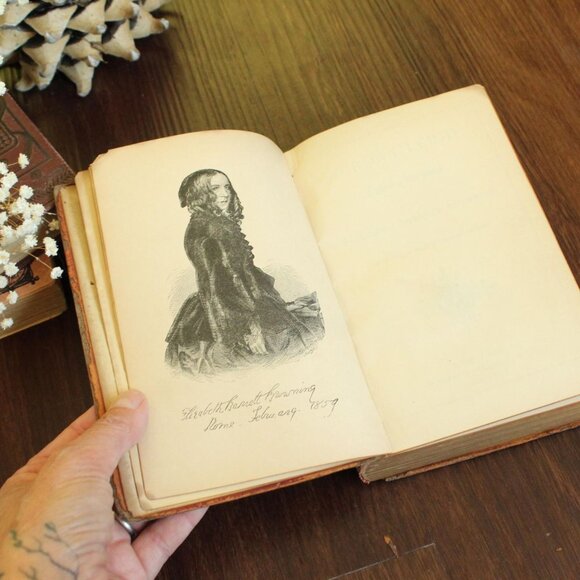 Vintage 1880s Book, Elizabeth Barrett Browning Aurora Leigh A Poem in Nine Books - Picture 6 of 10